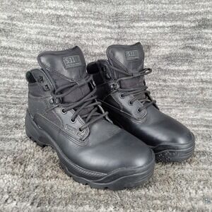 5.11 ATAC Tactical Series Boots Leather Ankle Work Combat Boots Black Sz 9‎